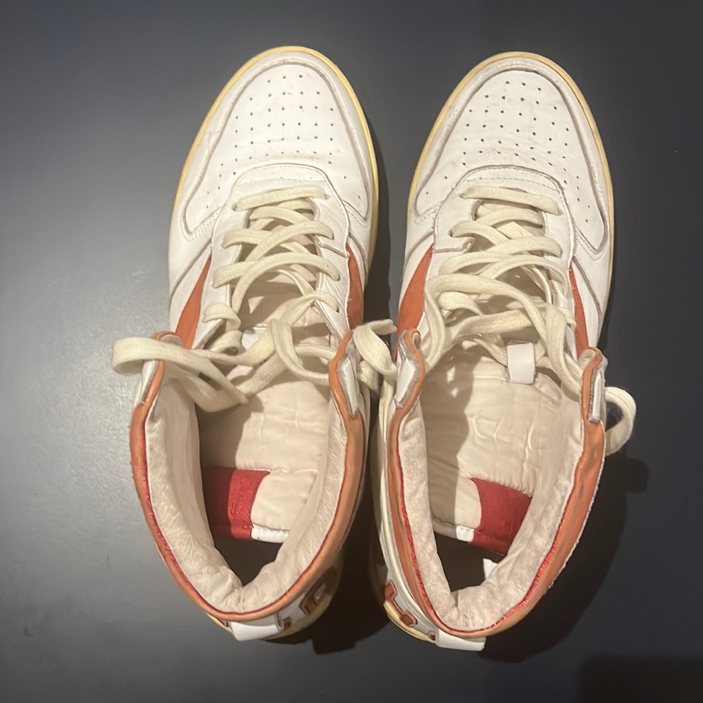 RHUDE Rhecess Hi-top Sneakers Orange & White